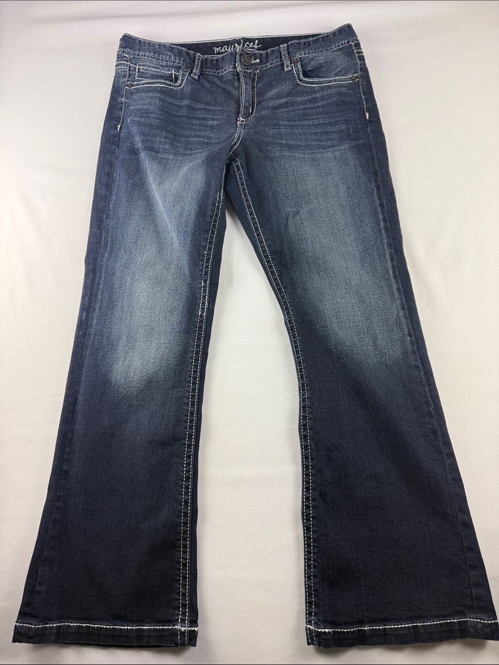 Maurices Dark Wash Bootcut Jeans Women's Size 13/14 Short Stretch Denim